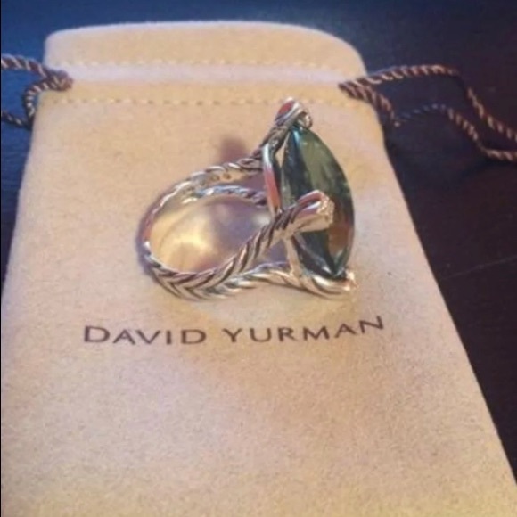 David Yurman Cushion Point Prasiolite Ring - Picture 13 of 16